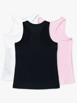 Hyperfied Split Tank Top 3-pak, Black/White/Fairy Tale