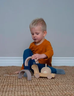 Jabadabado Træklegetøj Snegl med Regnbue