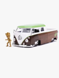 Jada Toys Marvel Bil med Figur Groot & Volkswagen Kombi Pickup 1:24