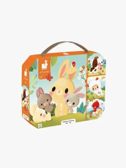 Janod Bondegårdsdyr Puslespil med Progressiv Sværhedsgrad 4-i-1 43 Brikker