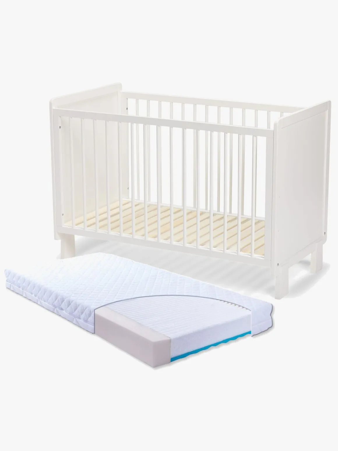 JLY ALMA Heaven Tremmeseng med Babymatex Madras Carpathia 60x120, Hvid