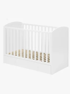 JLY ALVA Lux Tremmeseng m. Skuffer, Hvid & BabyMatex Madras