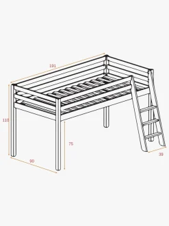 JLY TILDA Juniorseng m. Sengegardin & Madras 90x190, Hvid