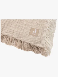 Jollein Tæppe/ Stofble i Musselin Fringe, Biscuit