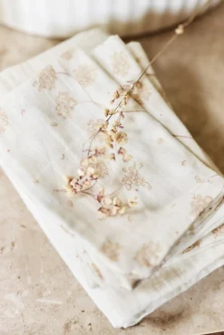 Jollein Tæppe/ Stofble i Musselin 70x70 cm 3-pak, Leafy Dreams