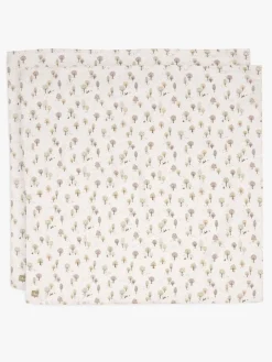 Jollein Tæppe/ Stofble i Musselin 115x115 cm 2-pak, Tiny Park