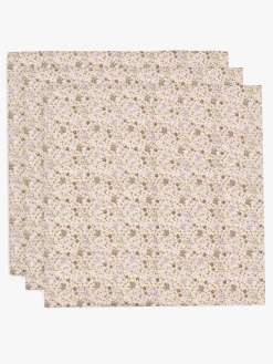 Jollein Tæppe/ Stofble i Musselin 70x70 cm 3-pak, Flower Fairies