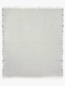 Jollein Tæppe/ Stofble i Musselin Fringe, Sea Green