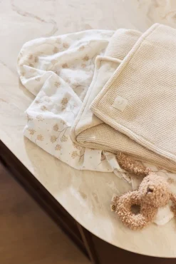 Jollein Tæppe 75x100 cm Basic Knit/Velvet, Oatmeal