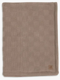 Jollein Tæppe 75x100 cm Box Knit/Velvet, Milky Coffee