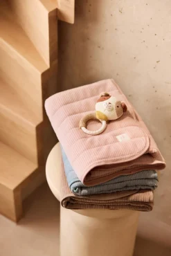 Jollein Tæppe 75x100 cm Velvet Rib, Wild Rose