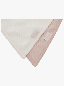 Jollein Velvet Rib Bandana Savlemække 2-pak, Wild Rose/Ivory