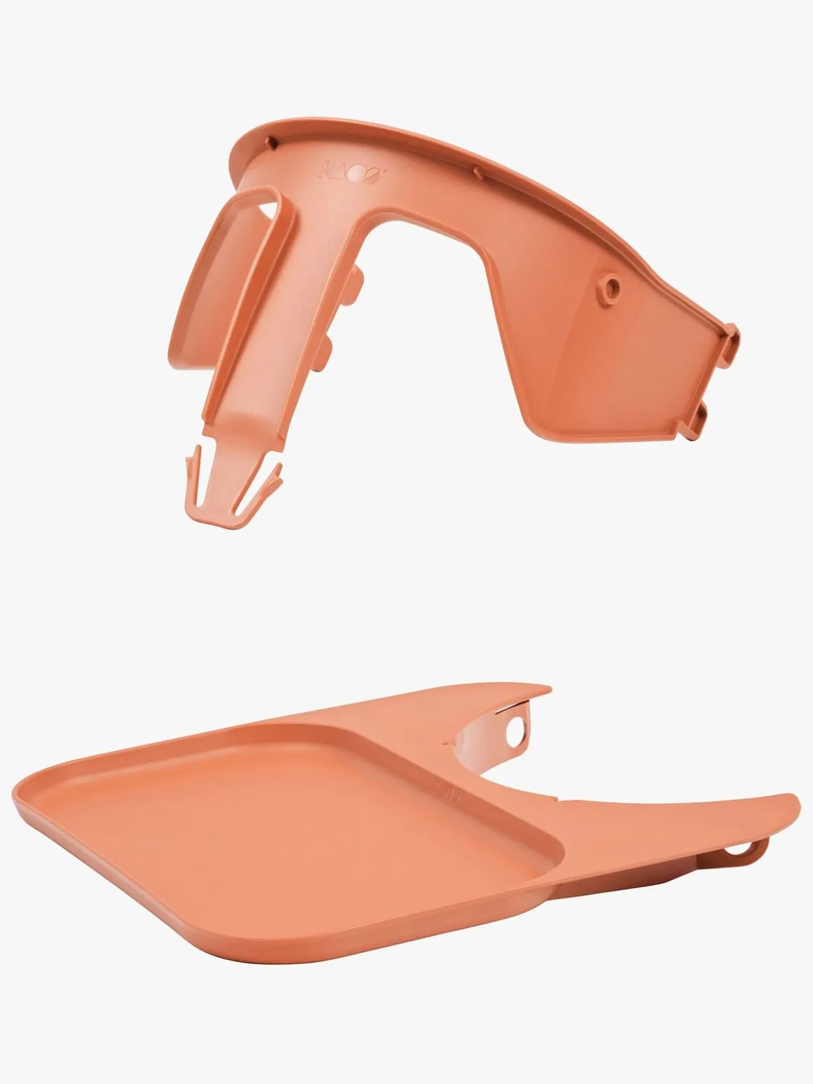 KAOS Klapp Højstol Recycled inkl. Beskyttelsesbøjle & Bakke, Charcoal Black/Terracotta Pink