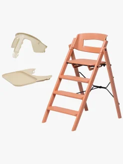 KAOS Klapp Højstol Recycled inkl. Beskyttelsesbøjle & Bakke, Terracotta Pink/Desert Sand