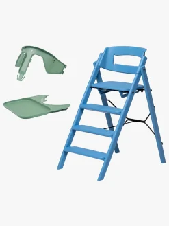 KAOS Klapp Højstol Recycled inkl. Beskyttelsesbøjle & Bakke, Swedish Blue/Mineral Green