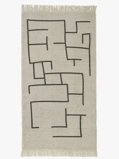 Kids Concept Geometrisk Gulvtæppe 90x130, Grå