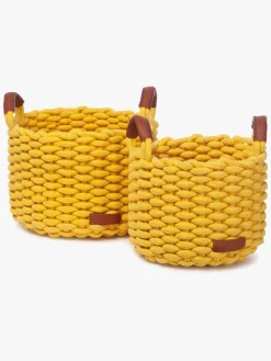 KidsDepot Korbo Opbevaringskurv Medium 2-pak, Yellow