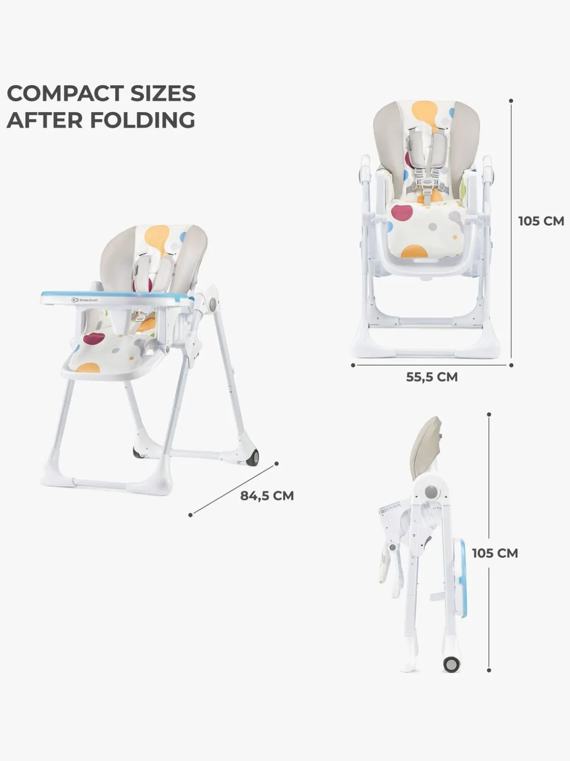 Kinderkraft Højstol YUMMY, Multi