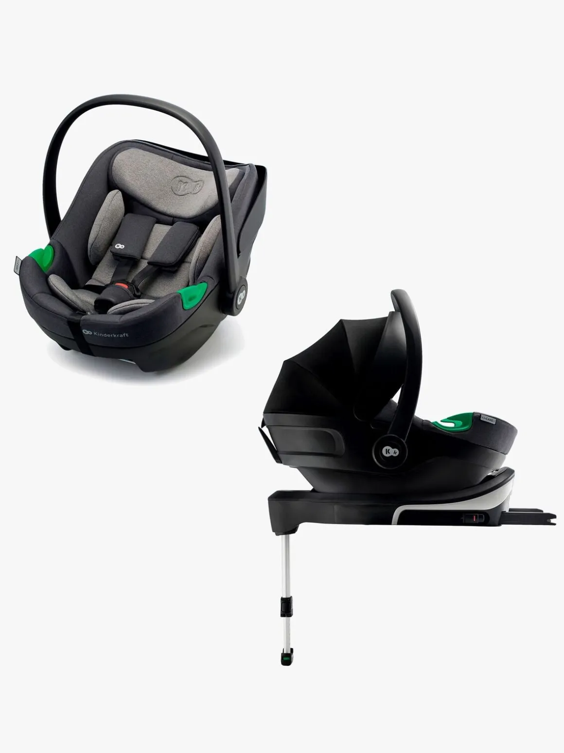 Kinderkraft I-CARE i-Size Autostol Baby, Cool Grey