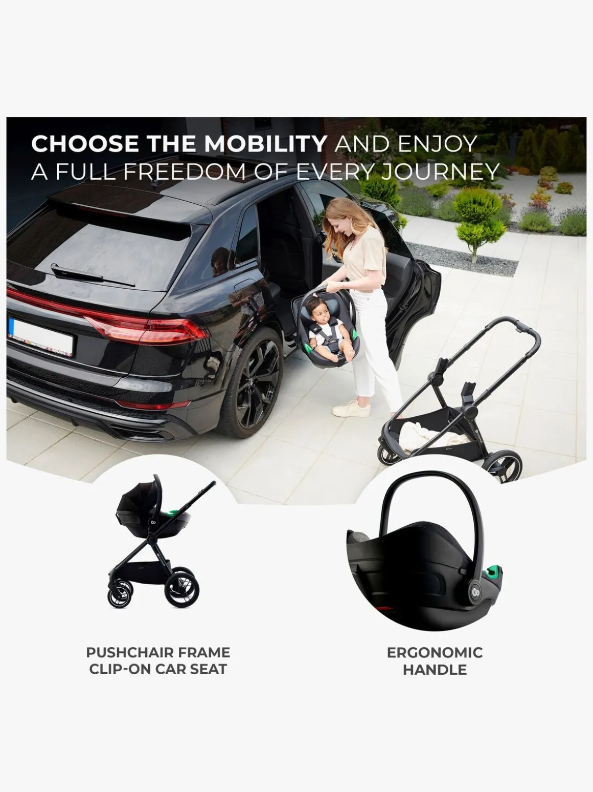 Kinderkraft I-CARE i-Size Autostol Baby, Cool Grey