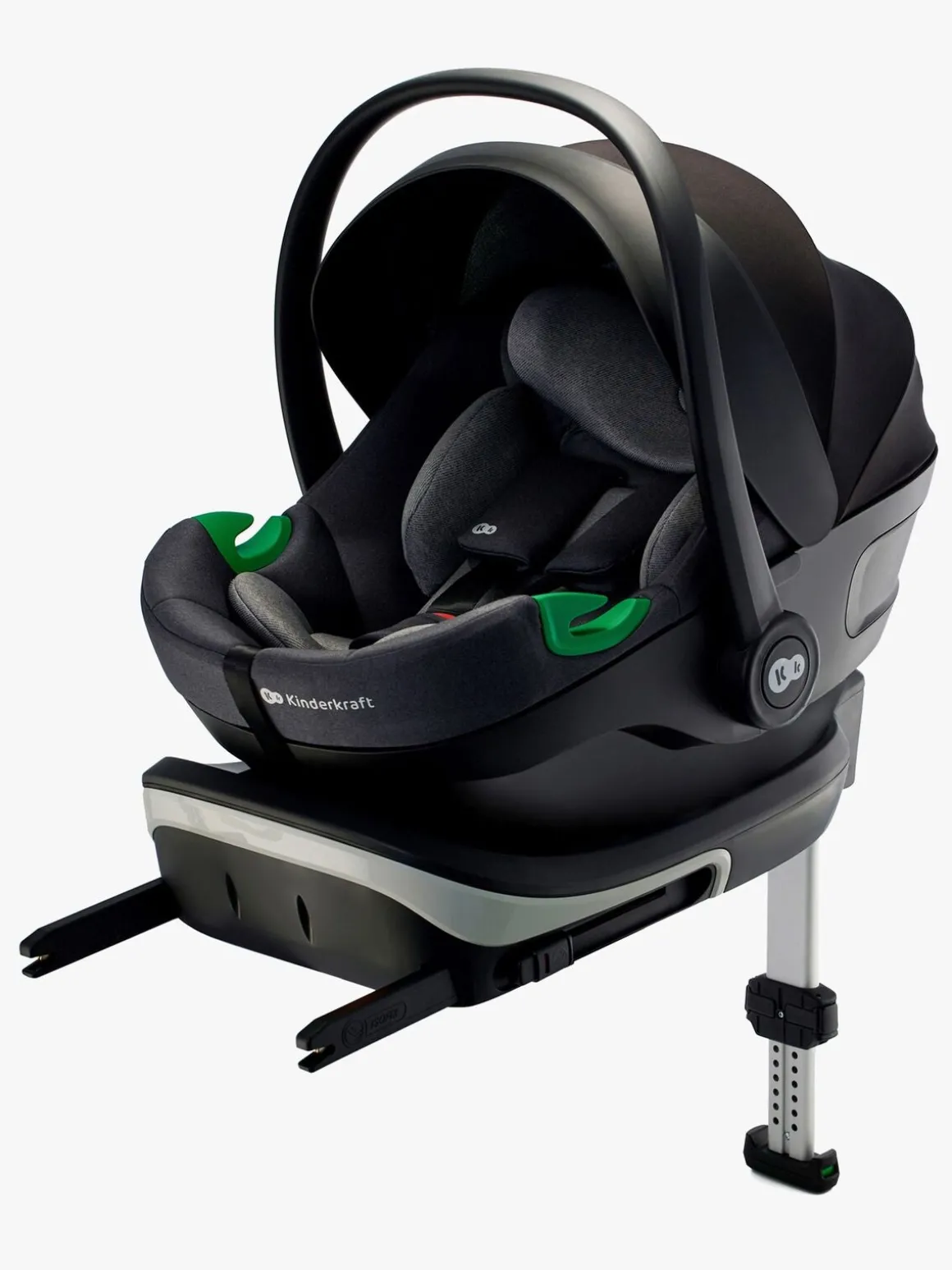 Kinderkraft I-CARE i-Size Autostol Baby, Cool Grey