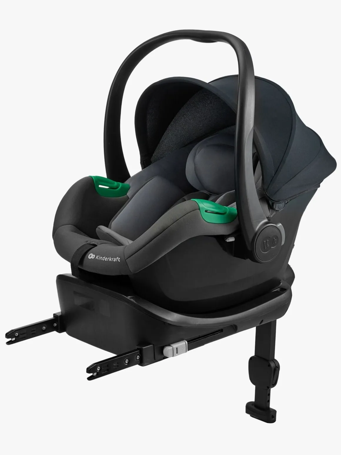 Kinderkraft MINK PRO 2 i-Size Autostol Baby inkl MINK FX 2 SET BLACK Base, Grey