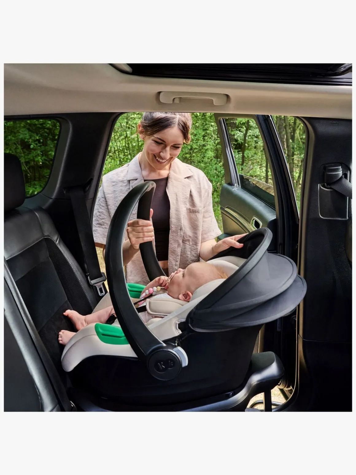 Kinderkraft MINK PRO 2 i-Size Autostol Baby inkl MINK FX 2 SET BLACK Base, Grey