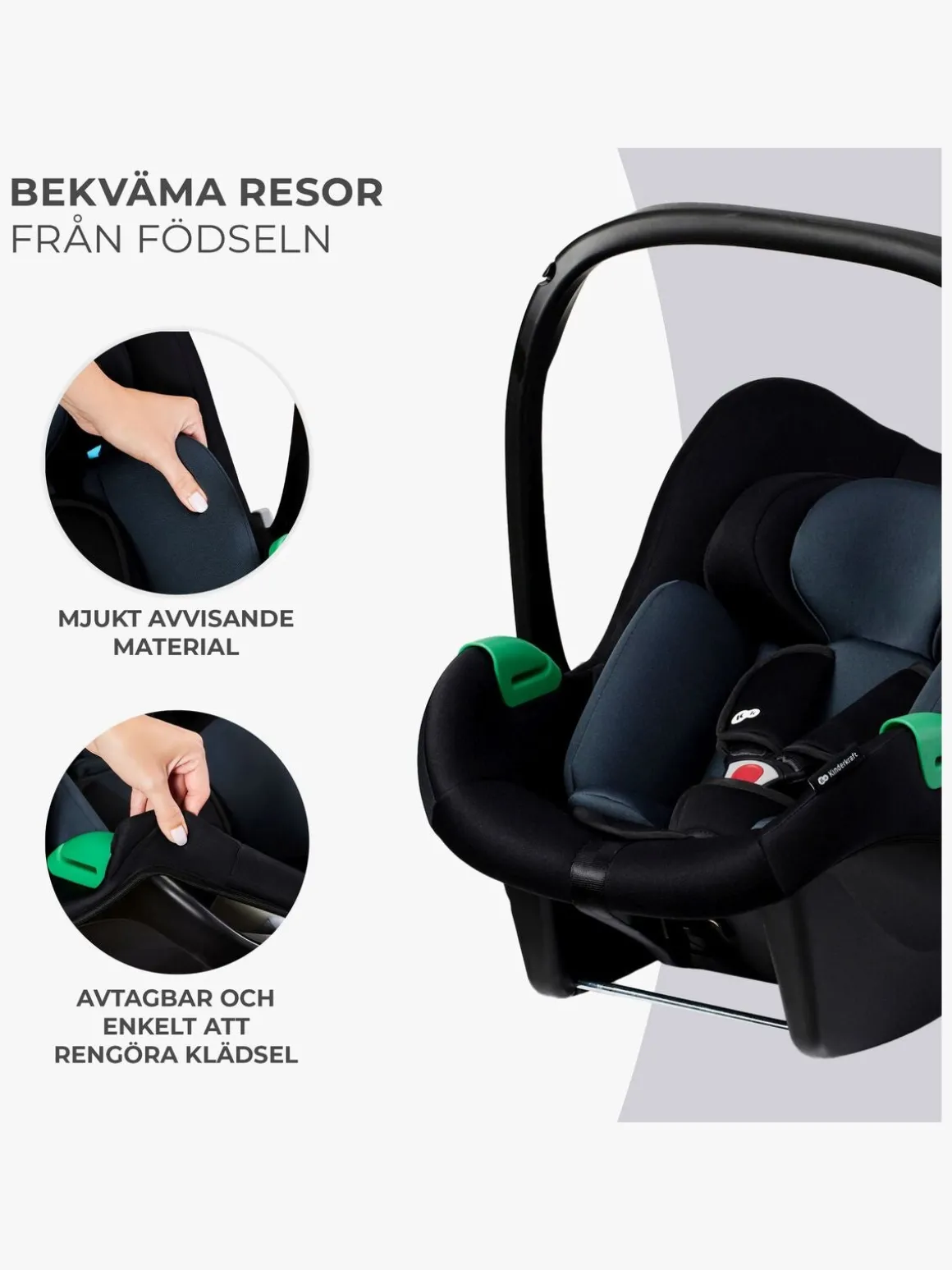 Kinderkraft MINK PRO i-Size Autostol Baby inkl MINK FX Base, Black