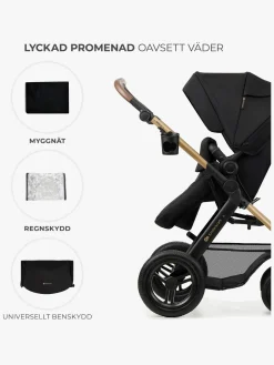 Kinderkraft MOOV 2 Air 3-in-1 Kombivogn, Pure Black