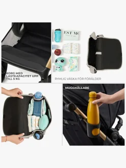 Kinderkraft MOOV 2 Air 3-in-1 Kombivogn, Moonlight Grey