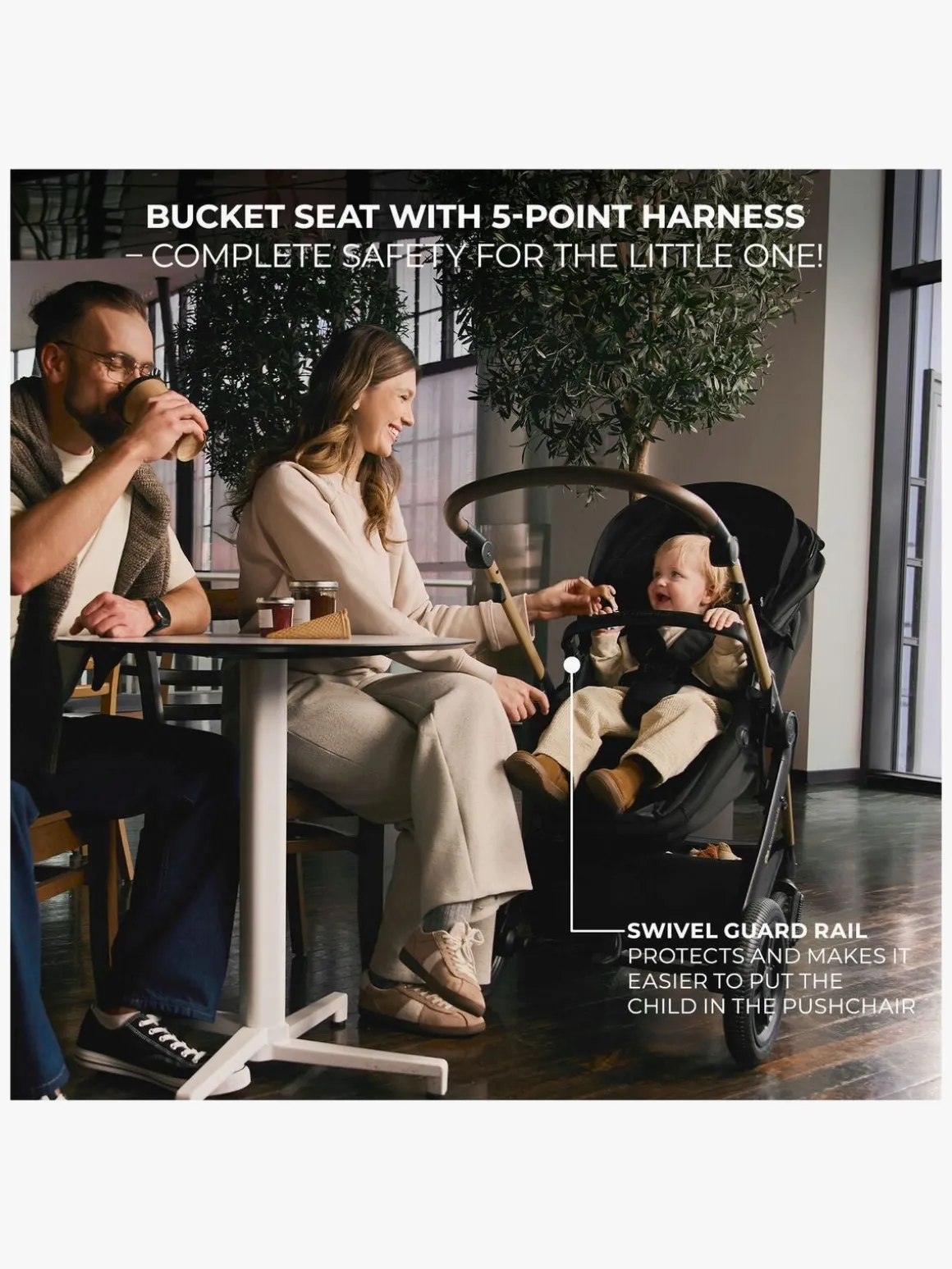 Kinderkraft MOOV 2 XL Air Kombivogn, Pure Black