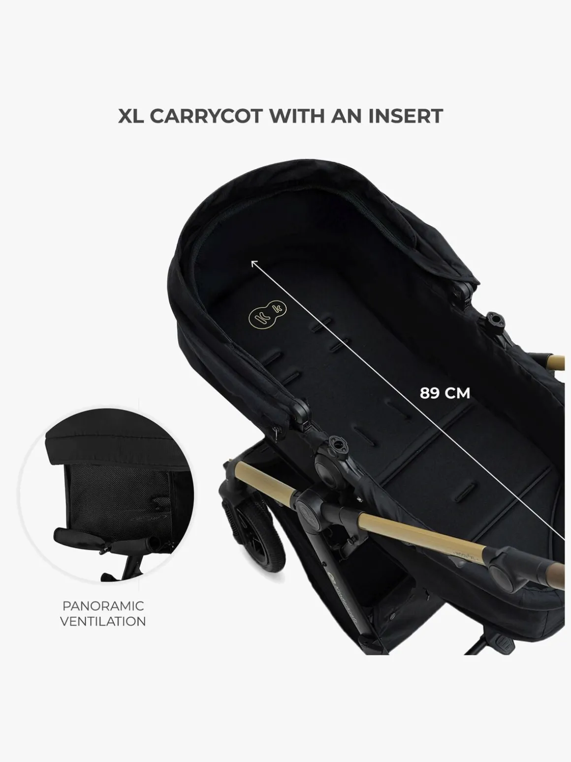 Kinderkraft MOOV 2 XL Air Kombivogn, Pure Black