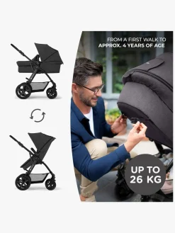 Kinderkraft MOOV CT 3-in-1 Mink Pro Kombivogn, Black