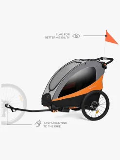 Kinderkraft Nava Cykelanhænger, Sunny Orange