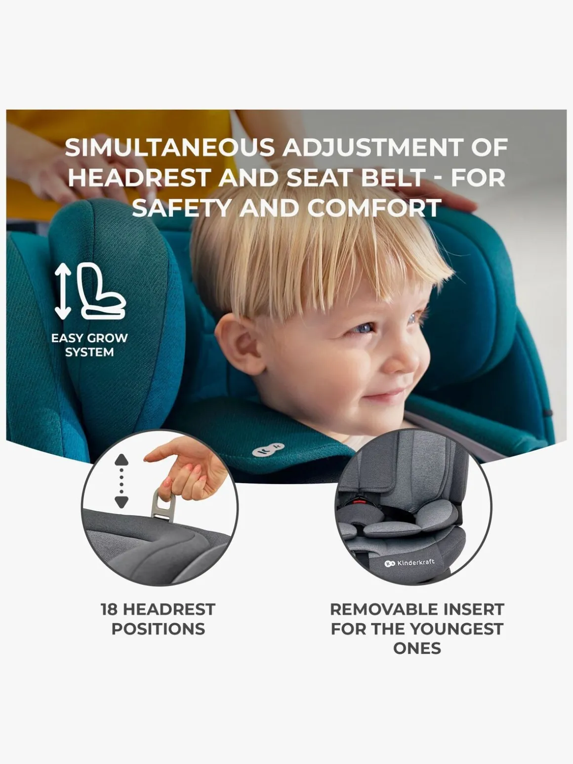 Kinderkraft ONETO3 i-Size Autostol, Graphite Black