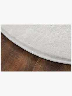 KM Carpets Cozy Rundt Gulvtæppe 160, White