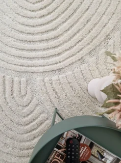 KMCarpets Doria Zen Gulvtæppe 120x170, Hvid