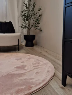 KMCarpets Dream Rund Gulvtæppe 160, Pink