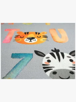 KMCarpets Gulvtæppe Alfabet 120 x 160, Grå