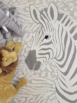 KMCarpets Gulvtæppe Zebra 80x150, Creme