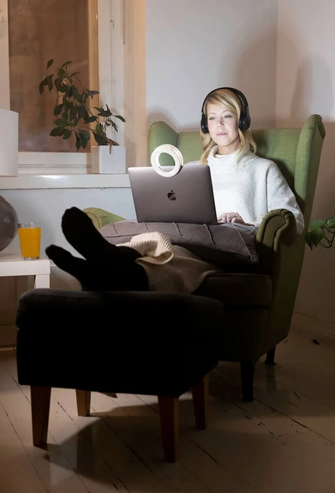 Kodak Desk Ring Light Lampe 10 Tommer, Hvid