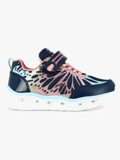 Leaf Malmen Blinkende Sneakers, Navy/Pink