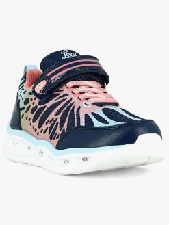 Leaf Malmen Blinkende Sneakers, Navy/Pink