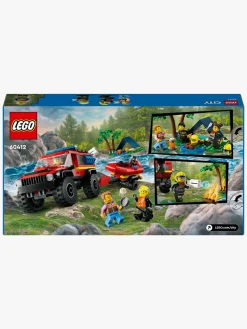 LEGO City 60412 Firhjulstrukket brandbil med redningsbåd