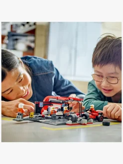 LEGO City 60443 F1-pitstop og pitcrew med Ferrari-bil