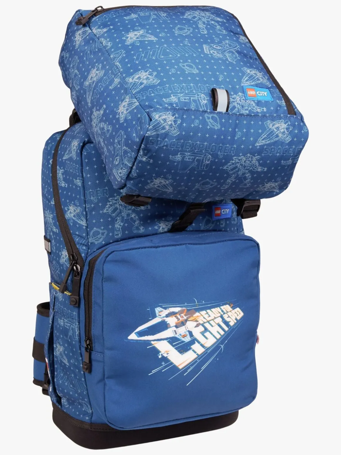 LEGO® City Space Explorer Taskesæt 20,5L med Fastgørelsesbar Gymnastikpose & Fyldt Penalhus, Blå