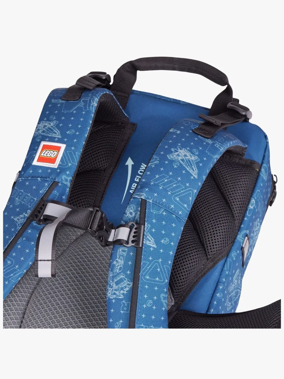 LEGO® City Space Explorer Taskesæt 20,5L med Fastgørelsesbar Gymnastikpose & Fyldt Penalhus, Blå