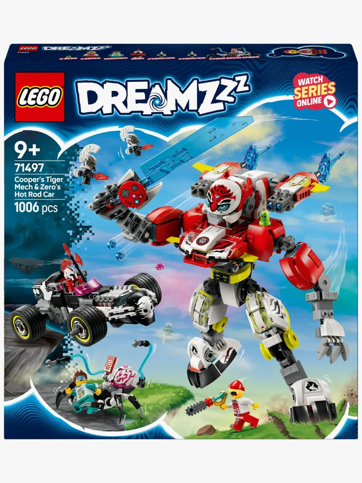 LEGO DREAMZzz 71497 Coopers tiger-mech og Zeros hotrod-bil