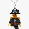 LEGO® Ikonisk Kaptajn Brickbeard Nøglering med LED-lys