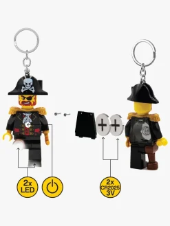 LEGO® Ikonisk Kaptajn Brickbeard Nøglering med LED-lys
